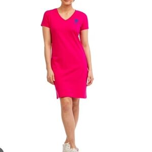 U.S. Polo Assn Hot Pink Logo Sneaker Dress Sz L